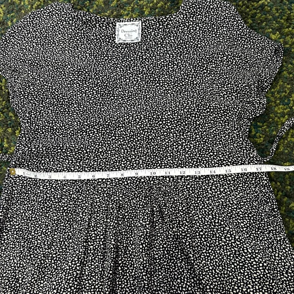 Dressing Clio vintage babydoll dress 1990s black and white print women’s small - Picture 9 of 10